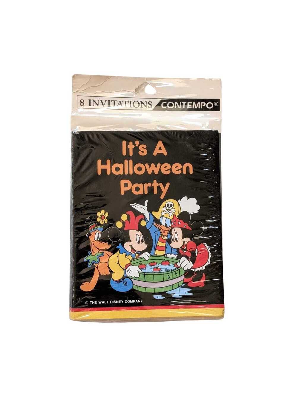 Vintage Disney Halloween Party Invitations with Envelopes